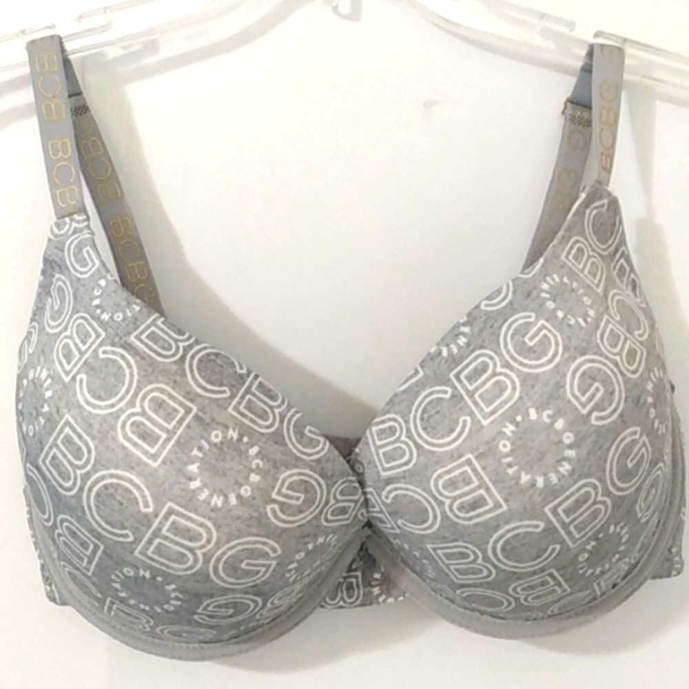 108 BCBGeneration GRAY & WHITE LITE LIFT FLAWLESS FIT BRA SIZE 40DD NWOT